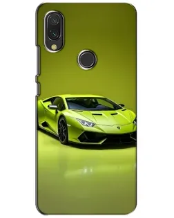 Чехол для Xiaomi Redmi 7 с картинкой «Салатовый Lamborghini Huracan»