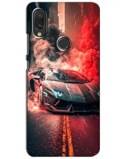 Чехол для Xiaomi Redmi 7 с картинкой «Lamborghini красный дым»