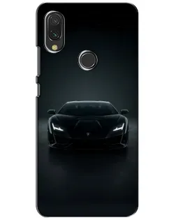 Чехол для Xiaomi Redmi 7 с картинкой «Черный Lamborghini Aventador»