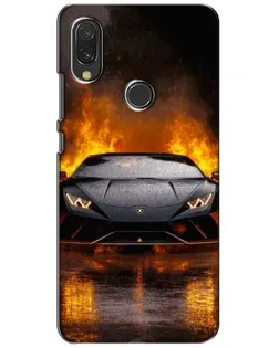 Чехол для Xiaomi Redmi 7 с картинкой «Lamborghini в огне»