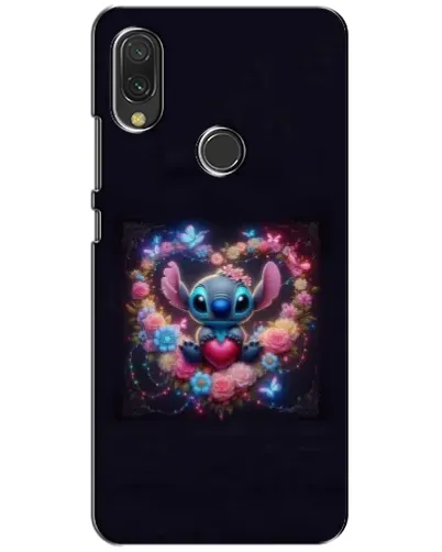 Чехол для Xiaomi Redmi 7 с картинкой «Stitch в цветах»