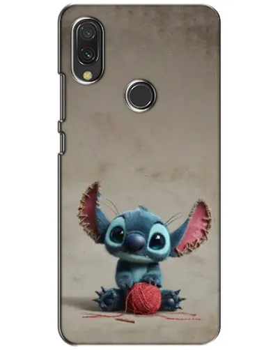 Чехол для Xiaomi Redmi 7 с картинкой «Стич на коричневом фоне»