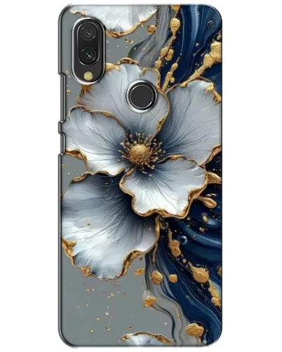 Чехол для Xiaomi Redmi 7 с картинкой «Белый цветок и золотой флюид» Чехол для Xiaomi Redmi 7 с картинкой «Белый цветок и золотой флюид»
