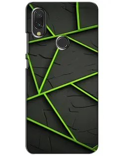 Чехол для Xiaomi Redmi 7 с картинкой «Зеленые геометрические линии» Чехол для Xiaomi Redmi 7 с картинкой «Зеленые геометрические линии»