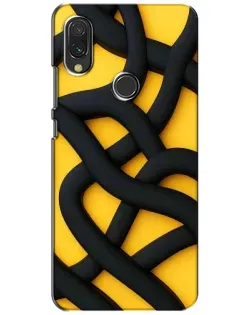 Чехол для Xiaomi Redmi 7 с картинкой «Черное желтое переплетение» Чехол для Xiaomi Redmi 7 с картинкой «Черное желтое переплетение»