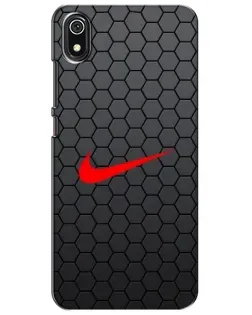 Чехол для Xiaomi Redmi 7A с картинкой «Nike — карбоновая сетка»