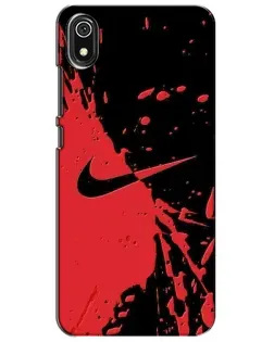 Чехол для Xiaomi Redmi 7A с картинкой «Красные брызги Nike»