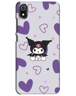 Чехол для Xiaomi Redmi 7A с картинкой «Kuromi и лавандовые сердца»