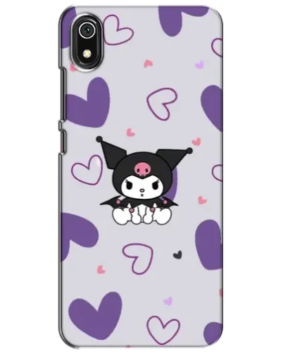 Чехол для Xiaomi Redmi 7A с картинкой «Kuromi и лавандовые сердца»