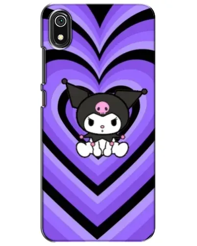 Чехол для Xiaomi Redmi 7A с картинкой «Kuromi и фиолетовые сердца»