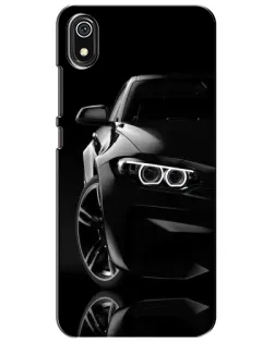 Чехол для Xiaomi Redmi 7A с картинкой «Черная BMW — профиль»