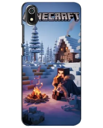 Чехол для Xiaomi Redmi 7A с картинкой «Зимний Minecraft»