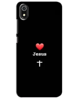 Чохол для Xiaomi Redmi 7A з картинкою «Серце - Jesus»