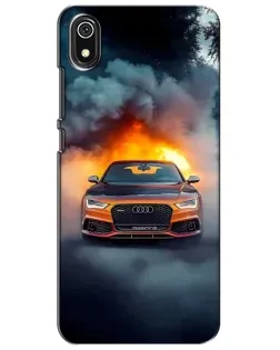Чохол для Xiaomi Redmi 7A з картинкою «Audi у вогняному диму»