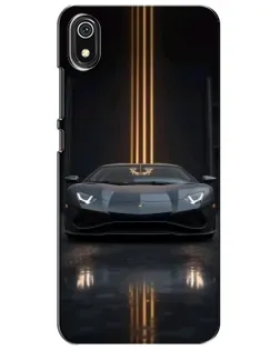 Чохол для Xiaomi Redmi 7A з картинкою «Lamborghini золоті лінії»