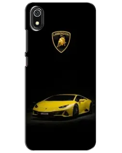 Чехол для Xiaomi Redmi 7A с картинкой «Lamborghini желтый акцент»