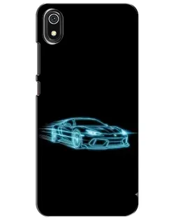 Чехол для Xiaomi Redmi 7A с картинкой «Неоновый контур Lamborghini»