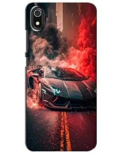 Чехол для Xiaomi Redmi 7A с картинкой «Lamborghini красный дым»