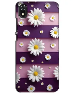 Чохол для Xiaomi Redmi 7A з картинкою «Ромашки на фіолетовому»