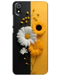 Чохол для Xiaomi Redmi 7A з картинкою «Соняшник та ромашка»