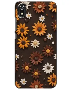 Чохол для Xiaomi Redmi 7A з картинкою «Візерунок з маленьких соняшників»
