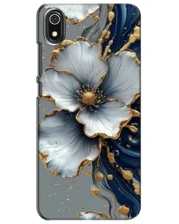 Чохол для Xiaomi Redmi 7A з картинкою «Біла квітка та золотий флюїд»