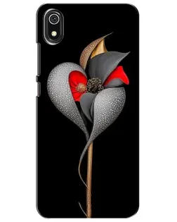 Чохол для Xiaomi Redmi 7A з картинкою «Срібна фантазійна квітка»
