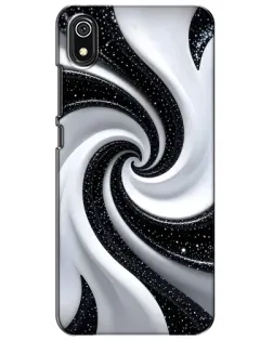 Чохол для Xiaomi Redmi 7A з картинкою «Чорно-біла спіраль»