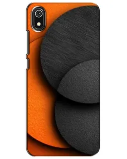 Чехол для Xiaomi Redmi 7A с картинкой «Геометрия оранжевых кругов»