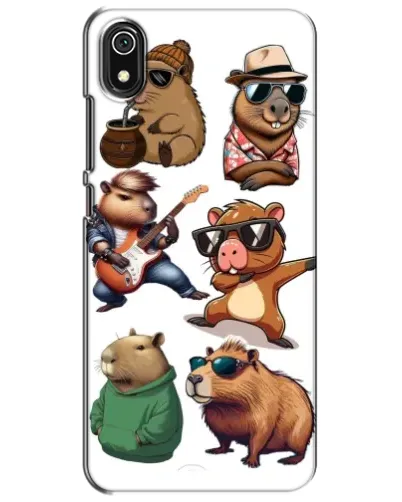 Чехол для Xiaomi Redmi 7A с картинкой «Крутые капибары музыканты» Чехол для Xiaomi Redmi 7A с картинкой «Крутые капибары музыканты»