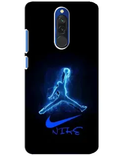 Чехол для Xiaomi Redmi 8 с картинкой «Jordan Neon Blue»