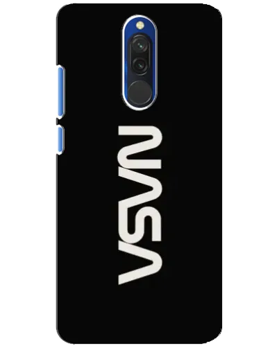 Чехол для Xiaomi Redmi 8 с картинкой «NASA — вертикальный логотип»