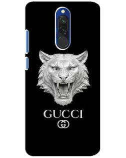 Чохол для Xiaomi Redmi 8 з картинкою «Gucci — срібний лев» Чохол для Xiaomi Redmi 8 з картинкою «Gucci — срібний лев»