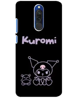 Чохол для Xiaomi Redmi 8 з картинкою «Kuromi — чорний мінімалізм»