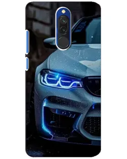 Чехол для Xiaomi Redmi 8 с картинкой «Взгляд BMW с синими фарами» Чехол для Xiaomi Redmi 8 с картинкой «Взгляд BMW с синими фарами»