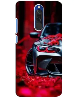 Чехол для Xiaomi Redmi 8 с картинкой «Спортивная BMW и цветы» Чехол для Xiaomi Redmi 8 с картинкой «Спортивная BMW и цветы»