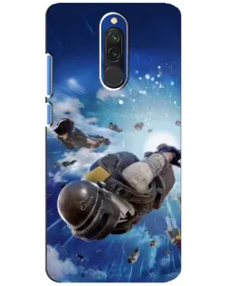 Чехол для Xiaomi Redmi 8 с картинкой «Десант PUBG — прыжок»
