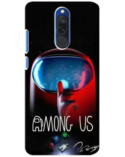 Чохол для Xiaomi Redmi 8 з картинкою «Червоний імпостер — макро»