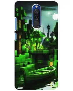 Чохол для Xiaomi Redmi 8 з картинкою «Minecraft лісовий пейзаж»