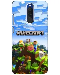 Чохол для Xiaomi Redmi 8 з картинкою «Minecraft класичний світ»