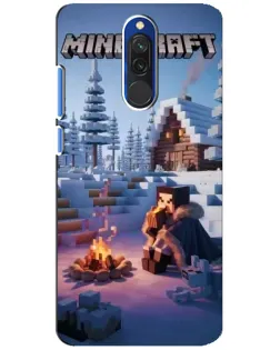 Чохол для Xiaomi Redmi 8 з картинкою «Зимовий Minecraft»