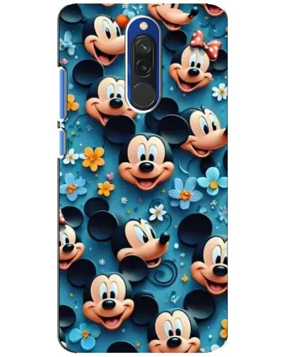 Чехол для Xiaomi Redmi 8 с картинкой «Паттерн Микки и Минни»
