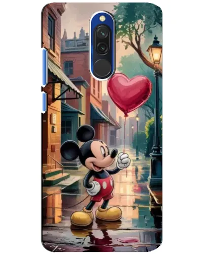 Чехол для Xiaomi Redmi 8 с картинкой «Микки и шарик-сердце»
