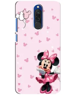 Чехол для Xiaomi Redmi 8 с картинкой «Минни Маус и сердечки»