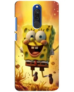 Чохол для Xiaomi Redmi 8 з картинкою «Губка Боб стрибає»