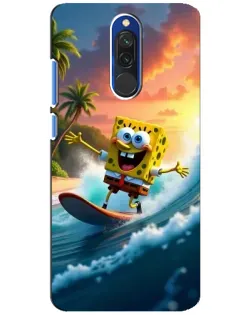 Чохол для Xiaomi Redmi 8 з картинкою «Губка Боб серфінгіст»