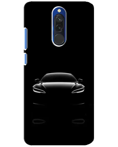 Чехол для Xiaomi Redmi 8 с картинкой «Силуэт Tesla Night»