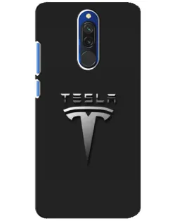 Чехол для Xiaomi Redmi 8 с картинкой «Стальной логотип Tesla» Чехол для Xiaomi Redmi 8 с картинкой «Стальной логотип Tesla»