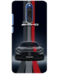 Чохол для Xiaomi Redmi 8 з картинкою «Mercedes — білий карбон»