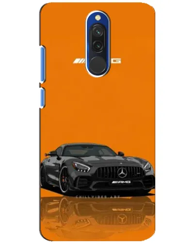 Чохол для Xiaomi Redmi 8 з картинкою «Помаранчевий Mercedes AMG»